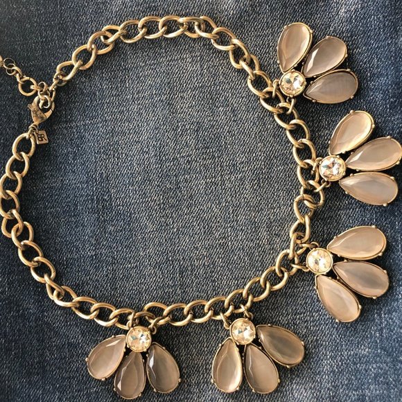 Banana Republic Goldtone/Taupe Statement Necklace